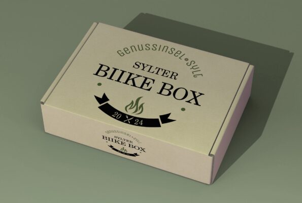 Biike-Box auf grünem Hintergrund.